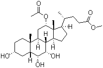 12-(Acetyloxy)-3,6,7-trihydroxycholan-24-oic acid methyl ester Structure,133181-57-4Structure