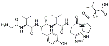 甘氨酰-L-缬氨酰-L-酪氨酰-L-缬氨酰-L-组氨酰-L-脯氨酰-L-缬氨酸结构式_133605-55-7结构式