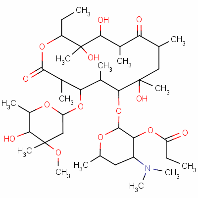红霉素丙酸酯结构式_134-36-1结构式