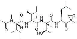 N-乙酰基-N-甲基-L-异亮氨酰-L-异亮氨酰-N-[(1S)-3-甲基-1-[[(2R)-2-甲基-2-环氧乙烷基]羰基]丁基]-L-苏氨酰胺结构式_134381-21-8结构式