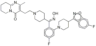 3-[2-[4-[(Z)-(4-氟-2-[4-(6-氟-1,2-苯并异恶唑-3-基)哌啶-1-基)苯基](羟基亚胺)甲基]哌啶-1-基]乙基]-2-甲基-6,7,8,9-四氢-4H-吡啶并[1,2-a]嘧啶-4-酮结构式_1346606-24-3结构式