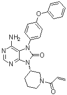 (R)-9-(1-acryloylpiperidin-3-yl)-6-amino-7-(4-phenoxyphenyl)-7h-purin-8(9h)-one Structure,1351635-67-0Structure