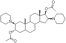 (2b,3a,16b,17b)-2,16-双(哌啶基)-3,17-二乙酰氧基-5-雄甾烷结构式_13529-31-2结构式