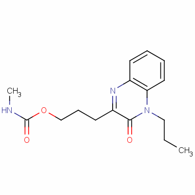 3-(3-氧代-4-丙基-3,4-二氢喹噁啉-2-基)丙基 甲基氨基甲酸酯结构式_135779-82-7结构式