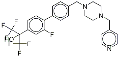 2-氟-4-[[4-(4-吡啶甲基)-1-哌嗪]甲基]-α,α-双(三氟甲基)-[1,1-联苯]-4-甲醇结构式_1359164-11-6结构式