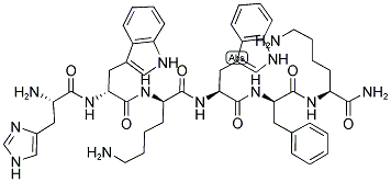 L-组氨酰-D-色氨酰-D-赖氨酰-L-色氨酰-D-苯丙氨酰-L-赖氨酰胺结构式_136054-22-3结构式