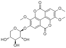 Ellagic acid 7-O-beta-D-木吡喃糖苷-2,3,8-三甲基鞣花酸醚结构式_136133-08-9结构式