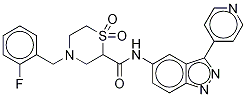 4-[(2-氟苯基)甲基]-n-[3-(4-吡啶)-1H-吲唑-5-基]-2-硫代吗啉羧酰胺 1,1-二氧化物结构式_1361483-35-3结构式