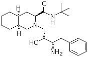 (3S,4a,8aS)-2-[(2R,3S)-3-氨基-2-羟基-4-苯基丁基]-N-叔丁基十氢异喹啉-3-甲酰胺结构式_136522-17-3结构式