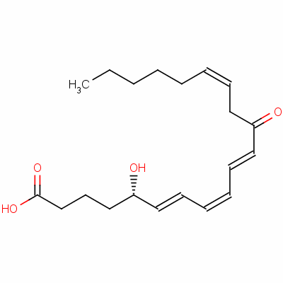 (5S,6z,8e,10e,14z)-5-hydroxy-12-oxoicosa-6,8,10,14-tetraenoic acid Structure,136696-10-1Structure