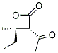 顺式-(9ci)-3-乙酰基-4-乙基-4-甲基-2-氧杂环丁烷酮结构式_136814-00-1结构式