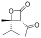 顺式-(9ci)-3-乙酰基-4-甲基-4-(1-甲基乙基)-2-氧杂环丁烷酮结构式_136814-01-2结构式