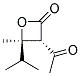 反式-(9ci)-3-乙酰基-4-甲基-4-(1-甲基乙基)-2-氧杂环丁烷酮结构式_136814-05-6结构式
