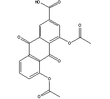 二乙酰大黄酸结构式_13739-02-1结构式