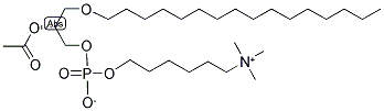 [(2R)-2-乙酰氧基-3-十六烷氧基丙基] 6-三甲基铵基己基磷酸酯结构式_137566-83-7结构式
