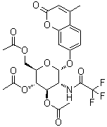 4-甲基-7-[[3,4,6-三-O-乙酰基-2-脱氧-2-[(三氟乙酰基)氨基]-ALPHA-D-吡喃葡萄糖基]氧基]-2H-1-苯并吡喃-2-酮结构式_137686-92-1结构式