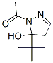 (9ci)-1-乙酰基-5-(1,1-二甲基乙基)-4,5-二氢-1H-吡唑-5-醇结构式_137882-69-0结构式