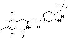 7-[(3R)-3-[(n-乙酰基)氨基]-1-氧代-4-(2,4,5-三氟苯基)丁基]-5,6,7,8-四氢-3-(三氟甲基)-1,2,4-噻唑并[4,3-a]吡嗪结构式_1379666-94-0结构式
