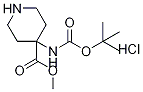 4-((叔丁氧基羰基)氨基)哌啶-4-羧酸甲酯盐酸盐结构式_1381947-68-7结构式