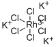 六氯铑(III)酸钾结构式_13845-07-3结构式