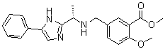 (S)-2-甲氧基-5-((1-(4-苯基-1H-咪唑-2-基)乙基氨基)甲基)苯甲酸甲酯结构式_1391712-57-4结构式