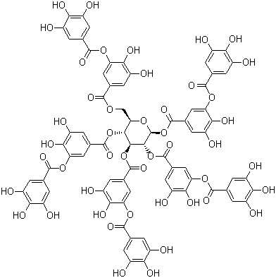 单宁酸;丹宁酸结构式_1401-55-4结构式