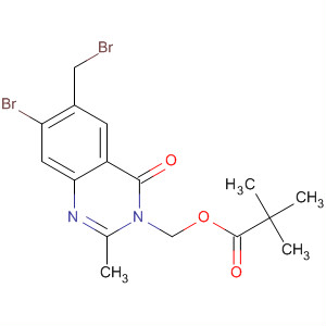 2,2-二甲基-丙酸 [7-溴-6-(溴甲基)-2-甲基-4-氧代-3(4h)-喹唑啉]甲酯结构式_140395-66-0结构式