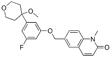 6-[[3-氟-5-(3,4,5,6-四氢-4-甲氧基-2H-吡喃-4-基)苯氧基]甲基]-1-甲基-1H-喹啉-2-酮结构式_140841-32-3结构式