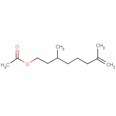 乙酸玫瑰酯结构式_141-11-7结构式