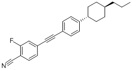 反-2-氟-4-[[4-(4-丙基环己基)苯基]乙炔]-苯甲腈结构式_141743-43-3结构式