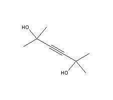 2,5-二甲基-3-己炔-2,5-二醇结构式_142-30-3结构式
