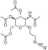 2-叠氮基乙基-2-乙酰氨基-3,4,6-三-O-乙酰基-2-脱氧-β-D-吡喃葡糖苷结构式_142072-11-5结构式