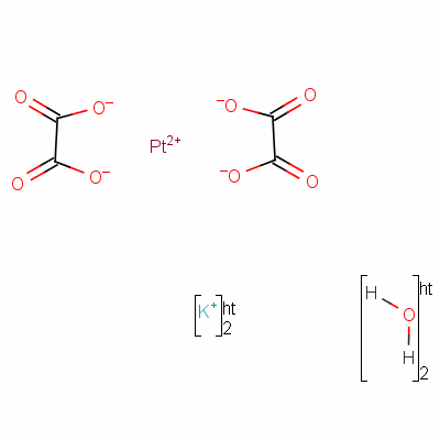 二(氧醛酸根)铂(II)酸钾二水合物结构式_14244-64-5结构式