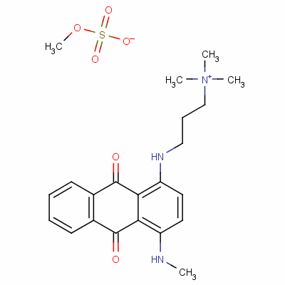 3-[[9,10-二氢-4-甲氨基-9,10-二氧-1-蒽基]氨基]-N,N,N-三甲基-1-丙铵硫酸甲酯结构式_14254-18-3结构式