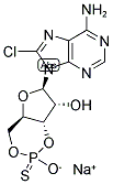 钠(4aR,6R,7R,7aS)-6-(6-氨基-8-氯-9H-嘌呤-9-基)-7-羟基四氢-4H-呋喃并[3,2-d][1,3,2]二氧杂环己膦烷-2-醇2-硫醚结构式_142754-27-6结构式