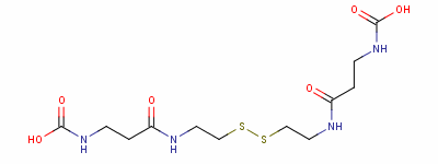 [3-[2-[2-[3-(羧基氨基)丙酰氨基]乙基二硫基]乙基氨基]-3-氧代丙基]氨基甲酸结构式_143129-01-5结构式