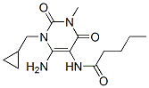  n-[6-氨基-1-(环丙基甲基)-1,2,3,4-四氢-3-甲基-2,4-二氧代-5-嘧啶]-戊酰胺结构式_143148-55-4结构式