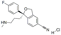 1-(4-氟苯基)-1-[3-(甲基氨基)丙基]-1,3-二氢-2-苯并呋喃-5-甲腈盐酸盐(1:1)结构式_144010-85-5结构式