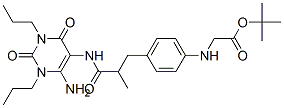 n-[4-[3-[(6-氨基-1,2,3,4-四氢-2,4-二氧代-1,3-二丙基-5-嘧啶)氨基]-2-甲基-3-氧代丙基]苯基]-甘氨酸结构式_144871-91-0结构式