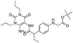 Glycine, n-[4-[1-[[(6-amino-1,2,3,4-tetrahydro-2,4-dioxo-1,3-dipropyl-5-pyrimidinyl)amino]carbonyl]propyl]phenyl]-, 1,1-dimethylethyl ester Structure,144872-01-5Structure