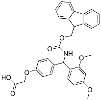 4-[(2,4-二甲氧基苯基)(Fmoc-氨基)甲基]苯氧乙酸结构式_145069-56-3结构式