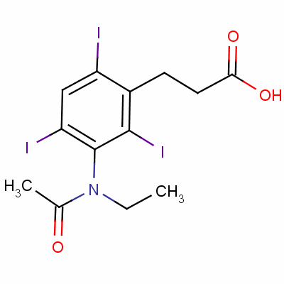 碘普西酸结构式_1456-52-6结构式