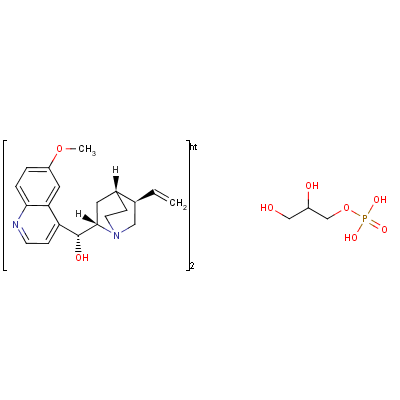 奎宁甘油磷酸盐结构式_146-39-4结构式