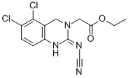 (2-氰基亚氨基-5,6-二氯-1,2,3,4-四氢喹唑啉-3-基)乙酸乙酯结构式_146374-56-3结构式