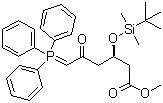 (3R)-叔丁基二甲硅氧基-5-氧代-6-三苯基膦烯己酸甲酯结构式_147118-35-2结构式