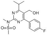 4-(4-氟苯基)-6-异丙基-2-[(N-甲基-N-甲磺酰)氨基]嘧啶-5-甲醇结构式_147118-36-3结构式