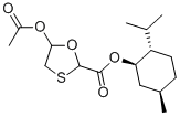 (1R,2S,5R)-薄荷基 5-乙酰氧基-[1,3]-氧硫杂环戊烷-2-羧酸酯结构式_147126-67-8结构式