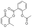 (2-甲基-4-氧代吡喃-3-基)2-乙酰基氧基苯甲酸酯结构式_147249-33-0结构式