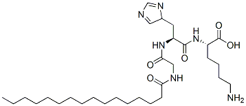 L-lysine, n-(1-oxohexadecyl)glycyl-l-histidyl- Structure,147732-56-7Structure