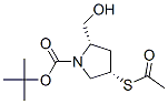 (2S,4S)-4-(乙酰基硫代)-2-(羟基甲基)-1-吡咯烷羧酸-1,1-二甲基乙酯结构式_148017-42-9结构式